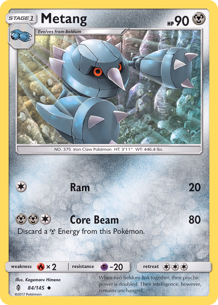 Metang Pokemon card (84/145, Guardians Rising)