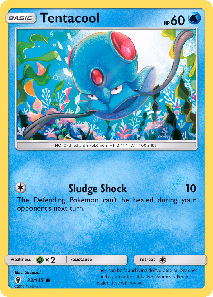 Tentacool Pokemon card (23/145, Guardians Rising)