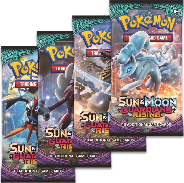 Pokemon Guardians Rising Booster Pack Art Bundle [Set of 4]