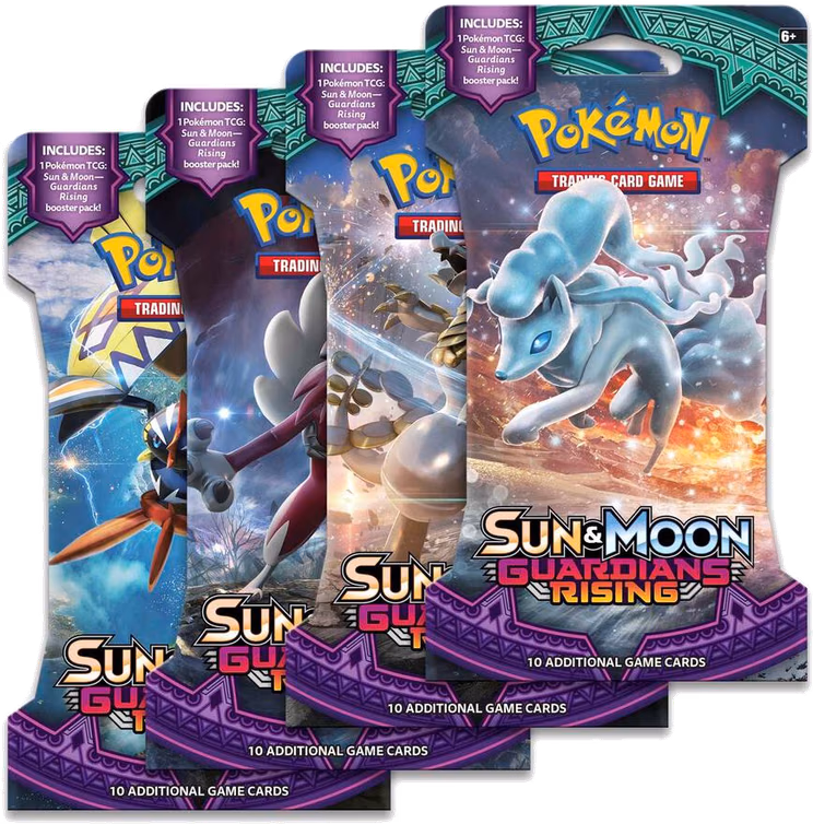 Pokemon Guardians Rising Booster Pack Art Bundle [Set of 5]