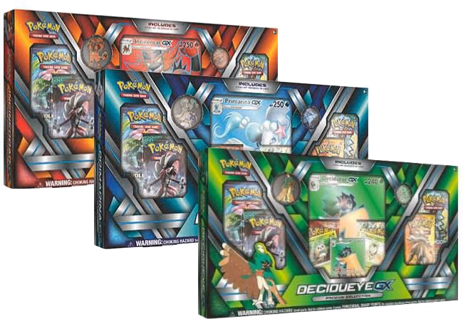 Pokemon Guardians Rising Premium Collection [Set of 3] Decidueye GX, Primarina GX, & Incineroar GX