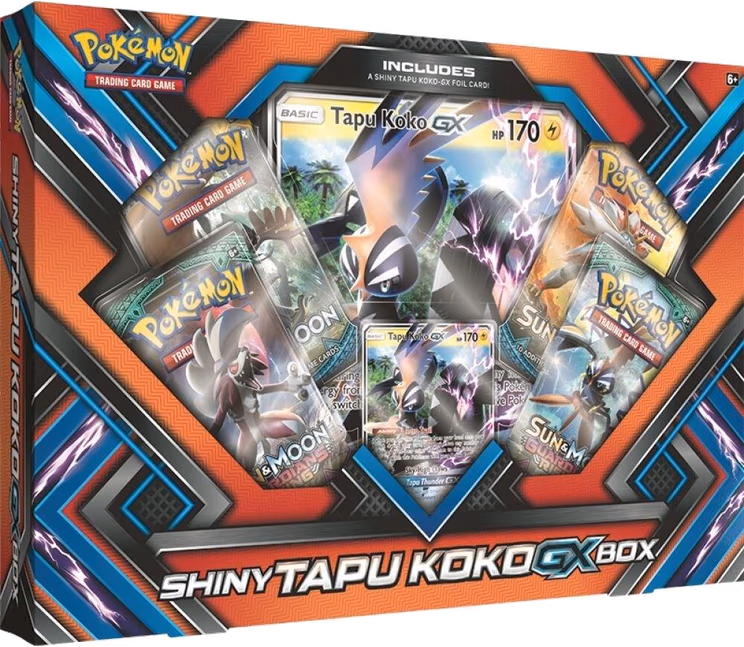 Pokemon Guardians Rising Shiny Tapu Koko GX Box