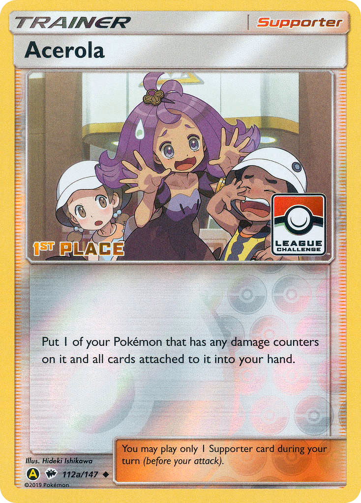 Acerola Pokemon card (112a/147, Burning Shadows)