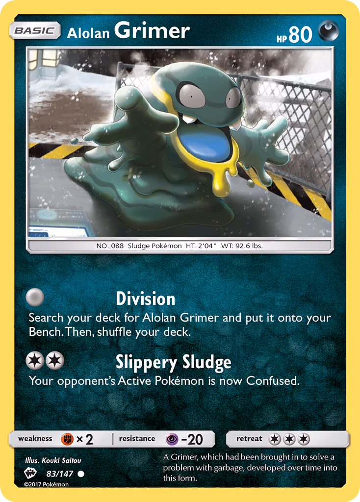 Alolan Grimer Pokemon card (83/147, Burning Shadows)