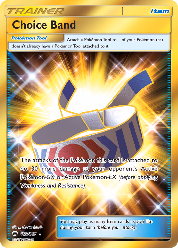Choice Band Pokemon card (162/147, Burning Shadows)