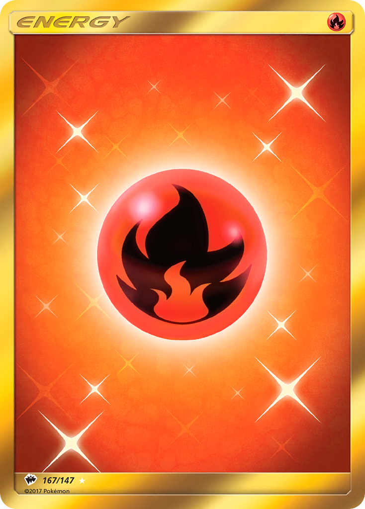 Fire Energy Pokemon card (167/147, Burning Shadows)