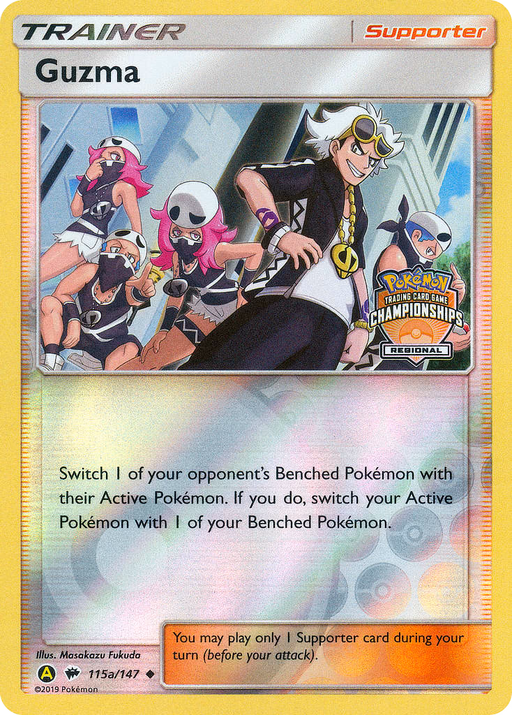 Guzma Pokemon card (115a/147, Burning Shadows)