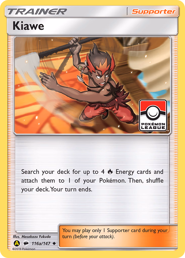 Kiawe Pokemon card (116a/147, Burning Shadows)