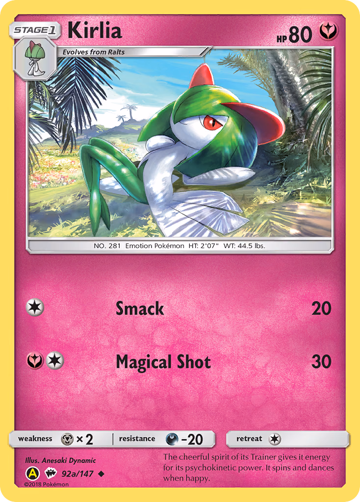 Kirlia Pokemon card (92a/147, Burning Shadows)