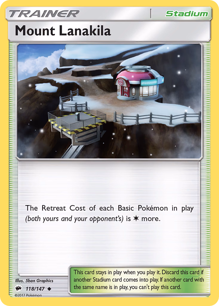 Mount Lanakila Pokemon card (118/147, Burning Shadows)