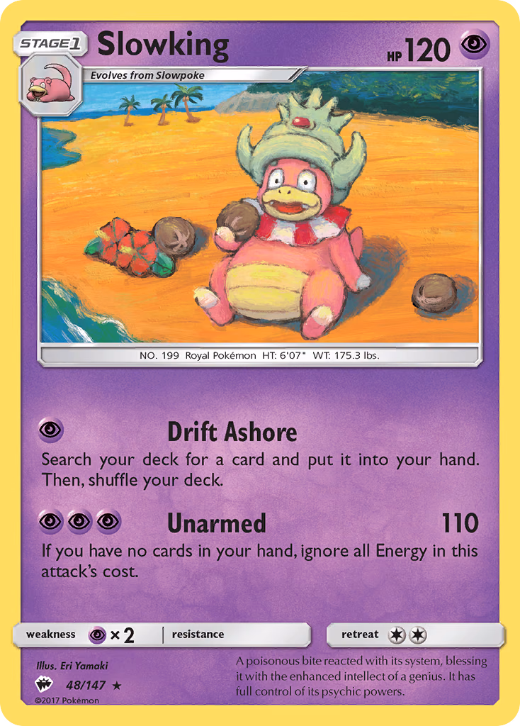 Slowking Pokemon card (48/147, Burning Shadows)
