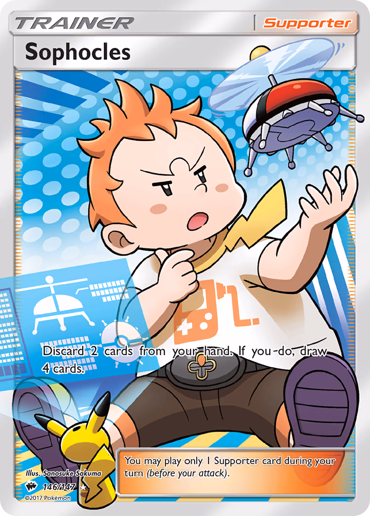 Sophocles Pokemon card (146/147, Burning Shadows)