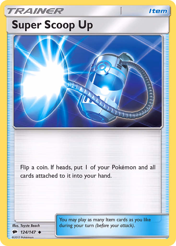 Super Scoop Up Pokemon card (124/147, Burning Shadows)