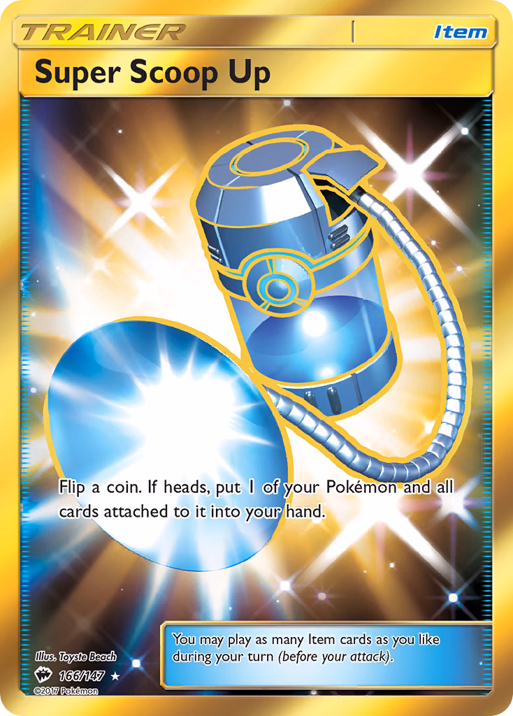 Super Scoop Up Pokemon card (166/147, Burning Shadows)