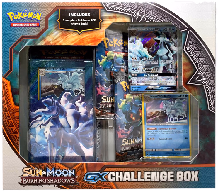 Pokemon Burning Shadows Alolan Ninetales GX Challenge Box