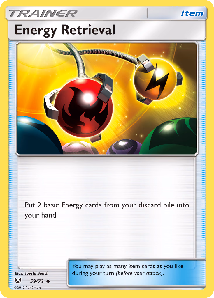 Energy Retrieval Pokemon card (59/73, Shining Legends)