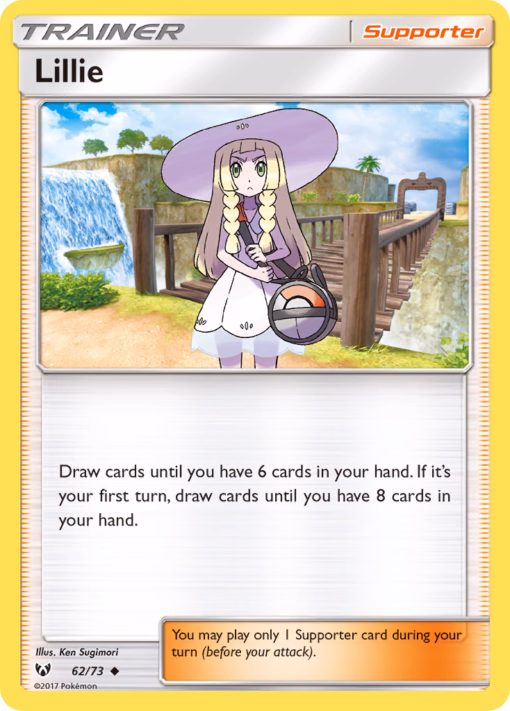 Lillie Pokemon card (62/73, Shining Legends)