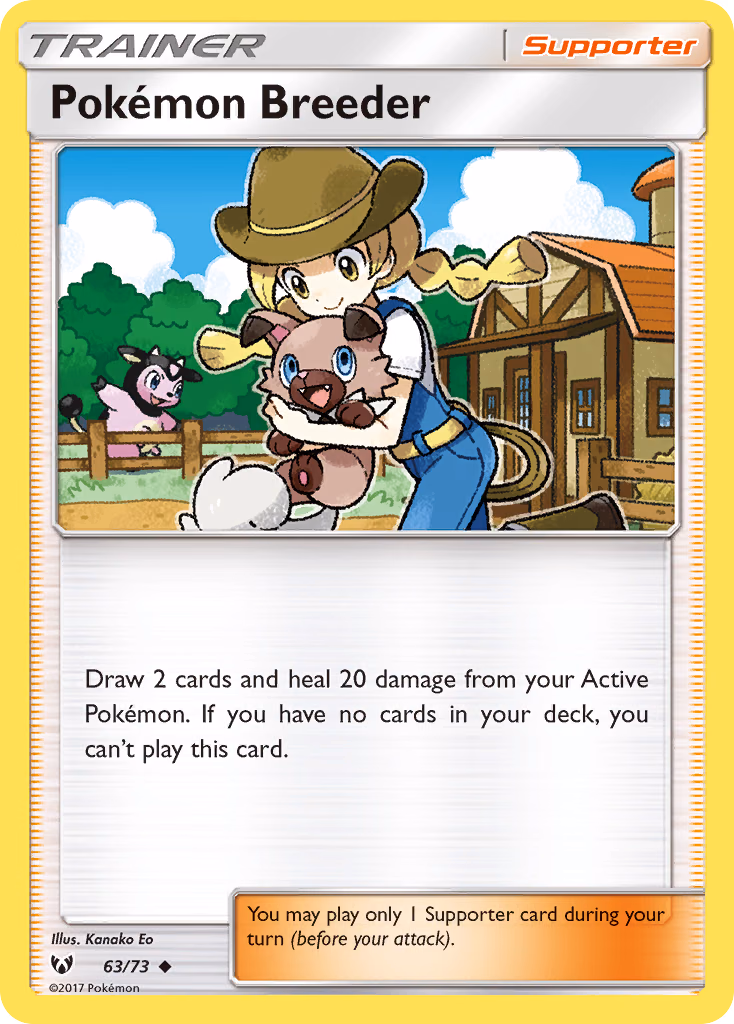 Pokémon Breeder Pokemon card (63/73, Shining Legends)
