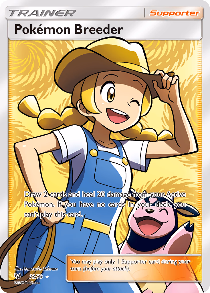 Pokémon Breeder Pokemon card (73/73, Shining Legends)