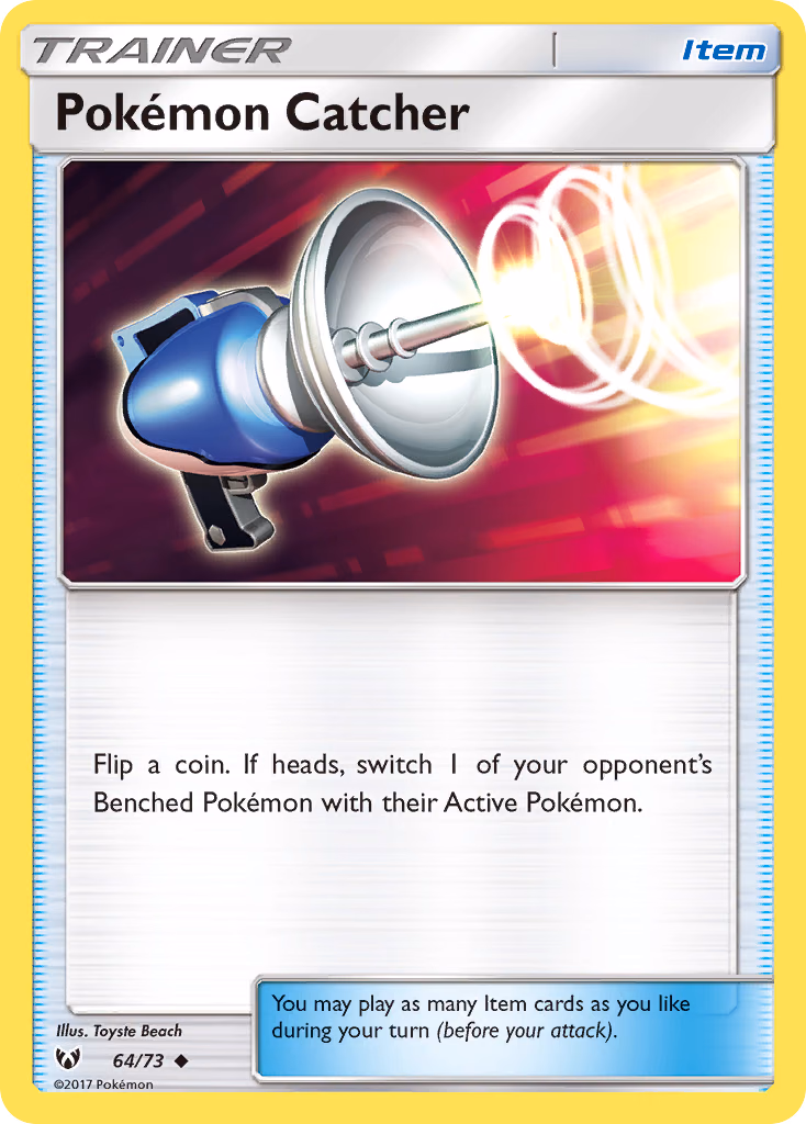 Pokémon Catcher Pokemon card (64/73, Shining Legends)