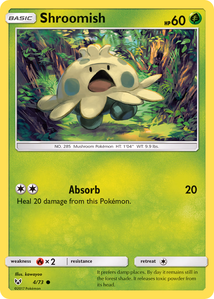 Shroomish Pokemon card (4/73, Shining Legends)