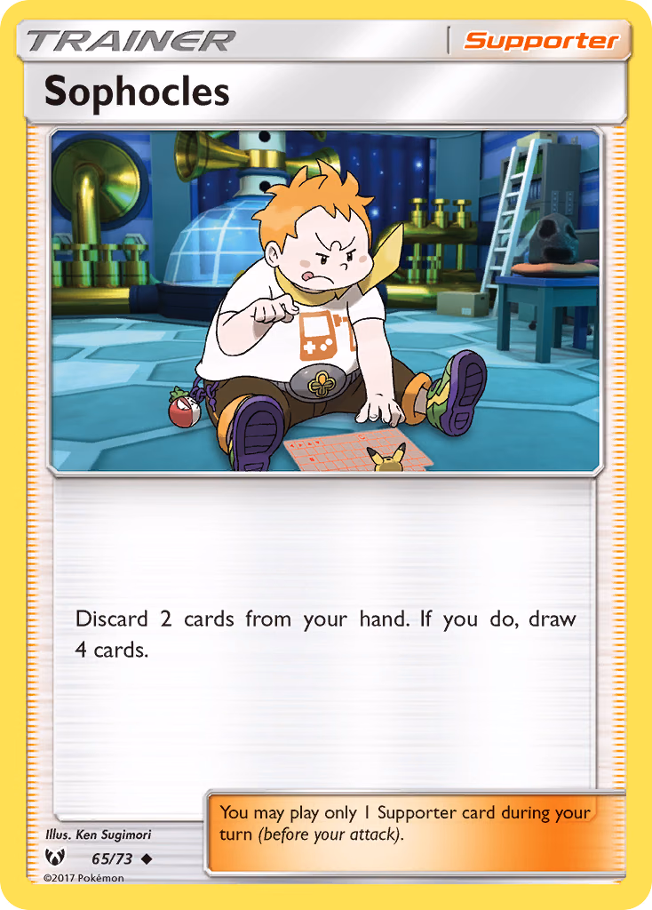 Sophocles Pokemon card (65/73, Shining Legends)