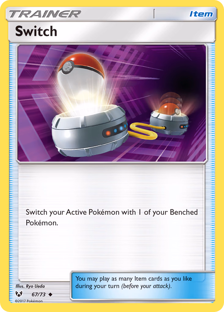 Switch Pokemon card (67/73, Shining Legends)