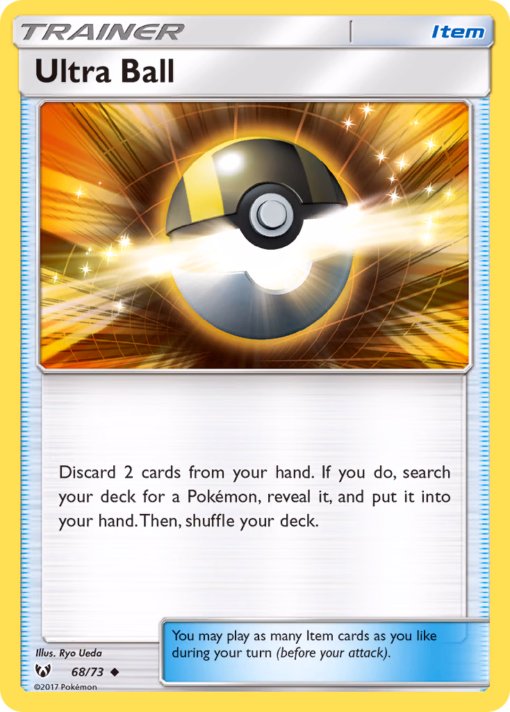 Ultra Ball Pokemon card (68/73, Shining Legends)
