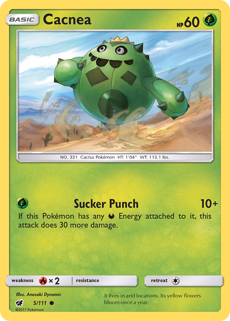 Cacnea Pokemon card (5/111, Crimson Invasion)