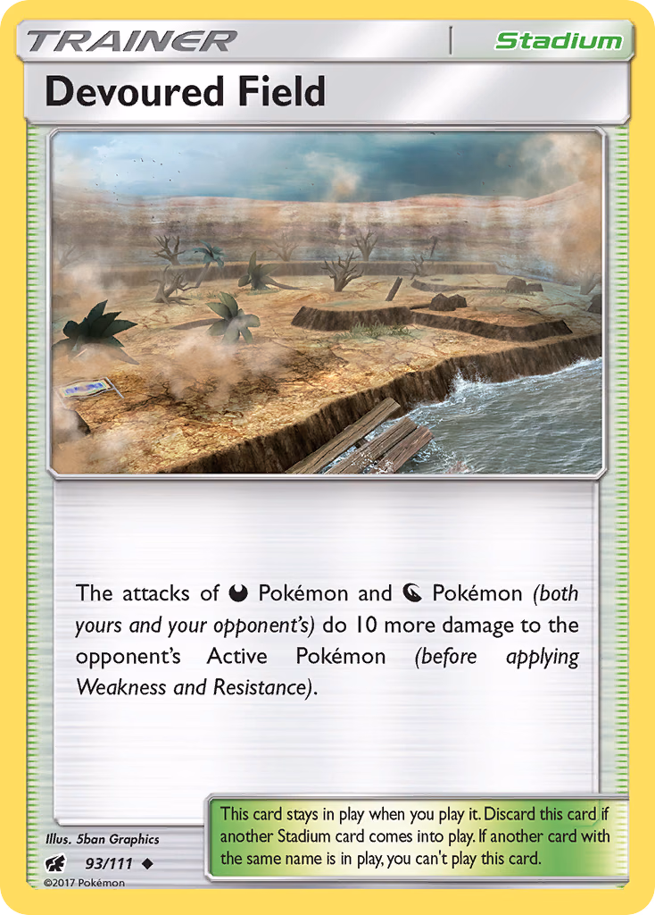 Devoured Field Pokemon card (93/111, Crimson Invasion)