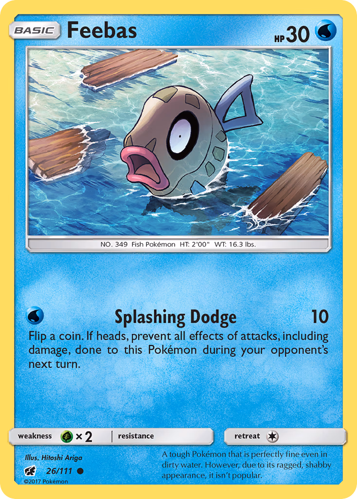 Feebas Pokemon card (26/111, Crimson Invasion)