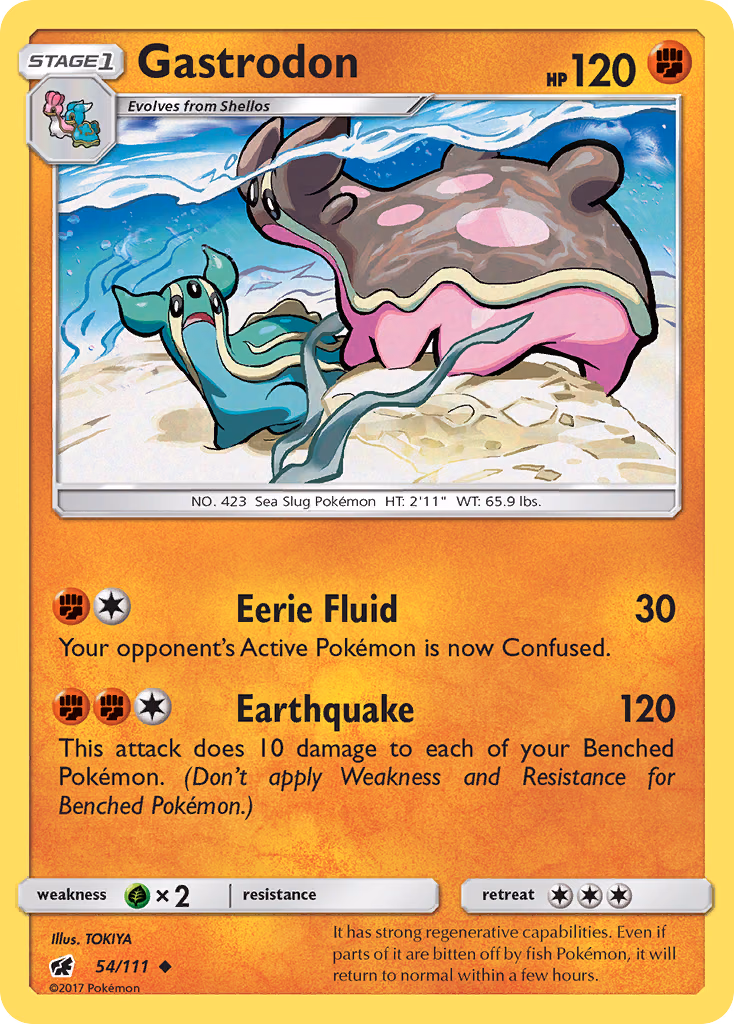 Gastrodon Pokemon card (54/111, Crimson Invasion)