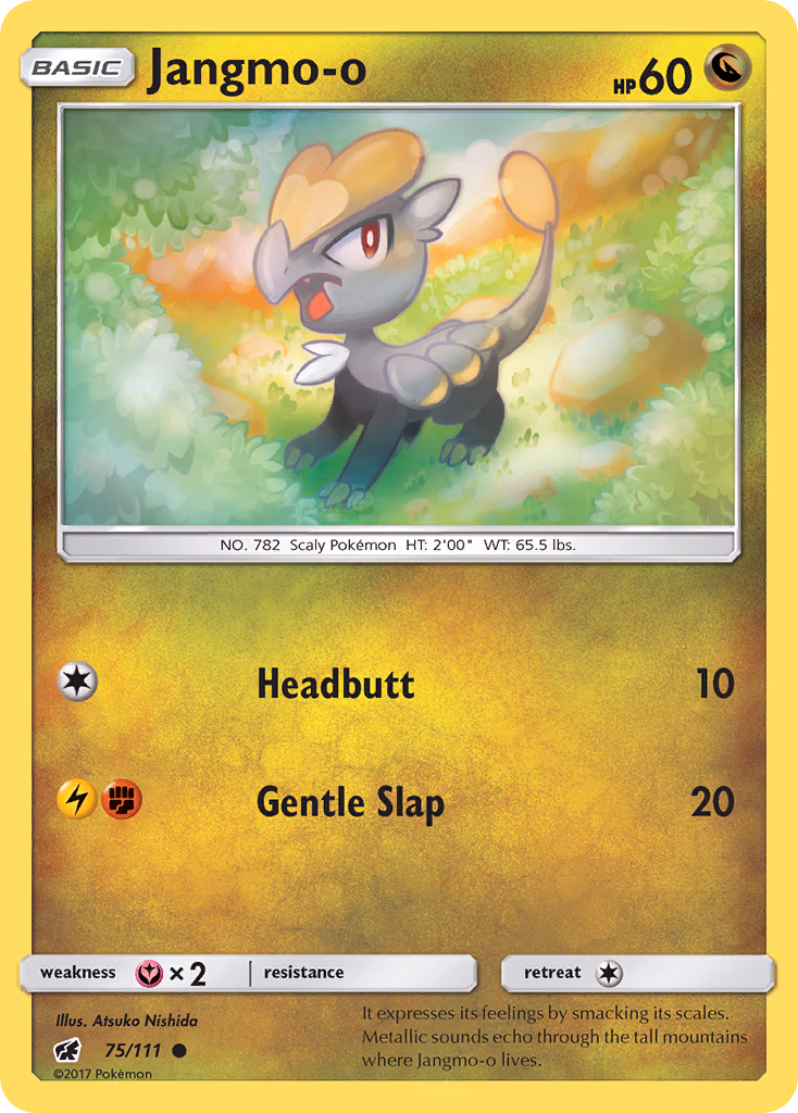 Jangmo-o Pokemon card (75/111, Crimson Invasion)