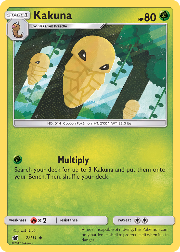 Kakuna Pokemon card (2/111, Crimson Invasion)