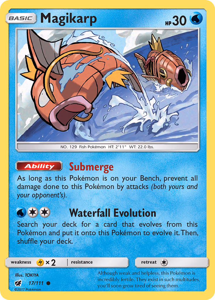 Magikarp Pokemon card (17/111, Crimson Invasion)