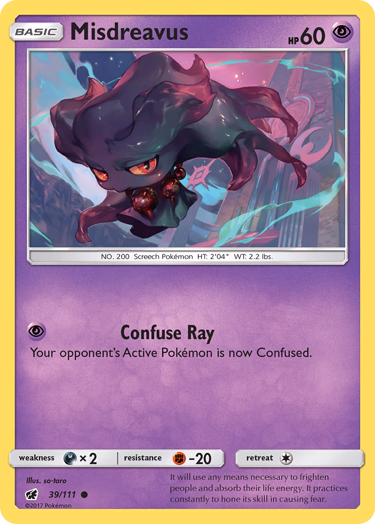 Misdreavus Pokemon card (39/111, Crimson Invasion)