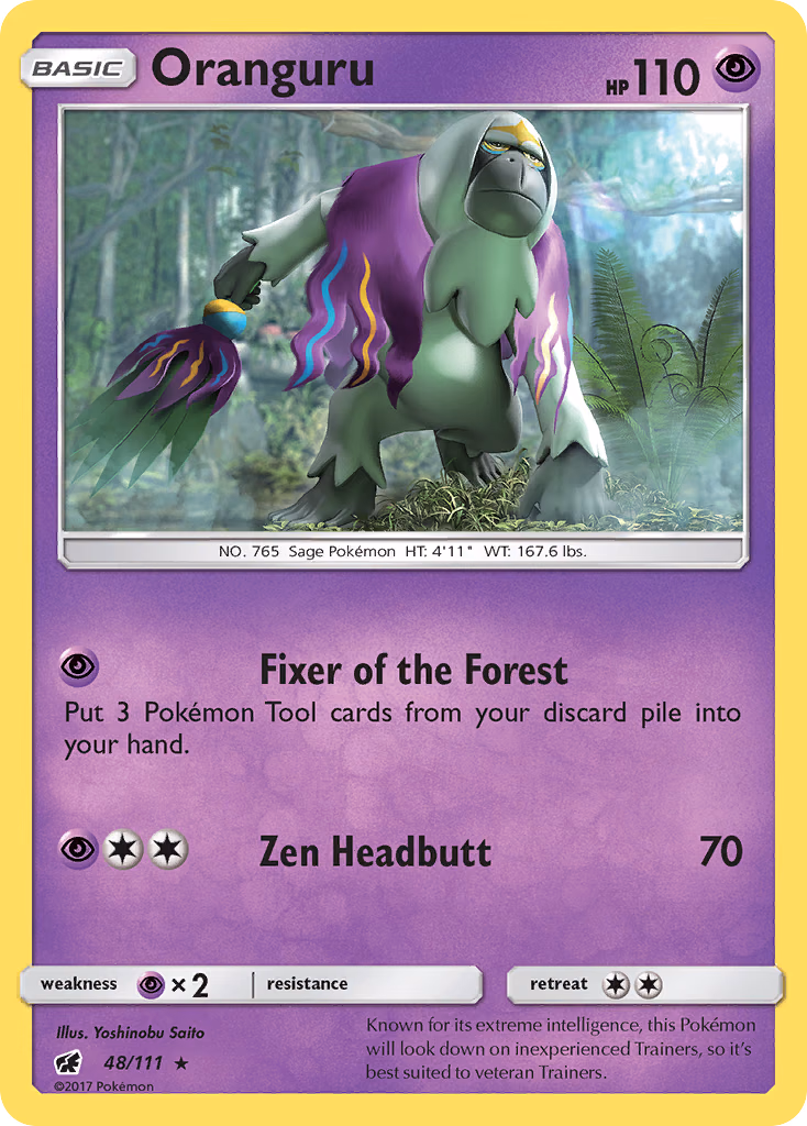 Oranguru Pokemon card (48/111, Crimson Invasion)