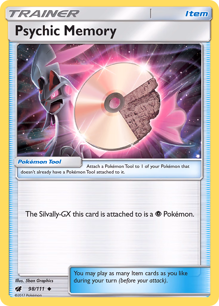 Psychic Memory Pokemon card (98/111, Crimson Invasion)
