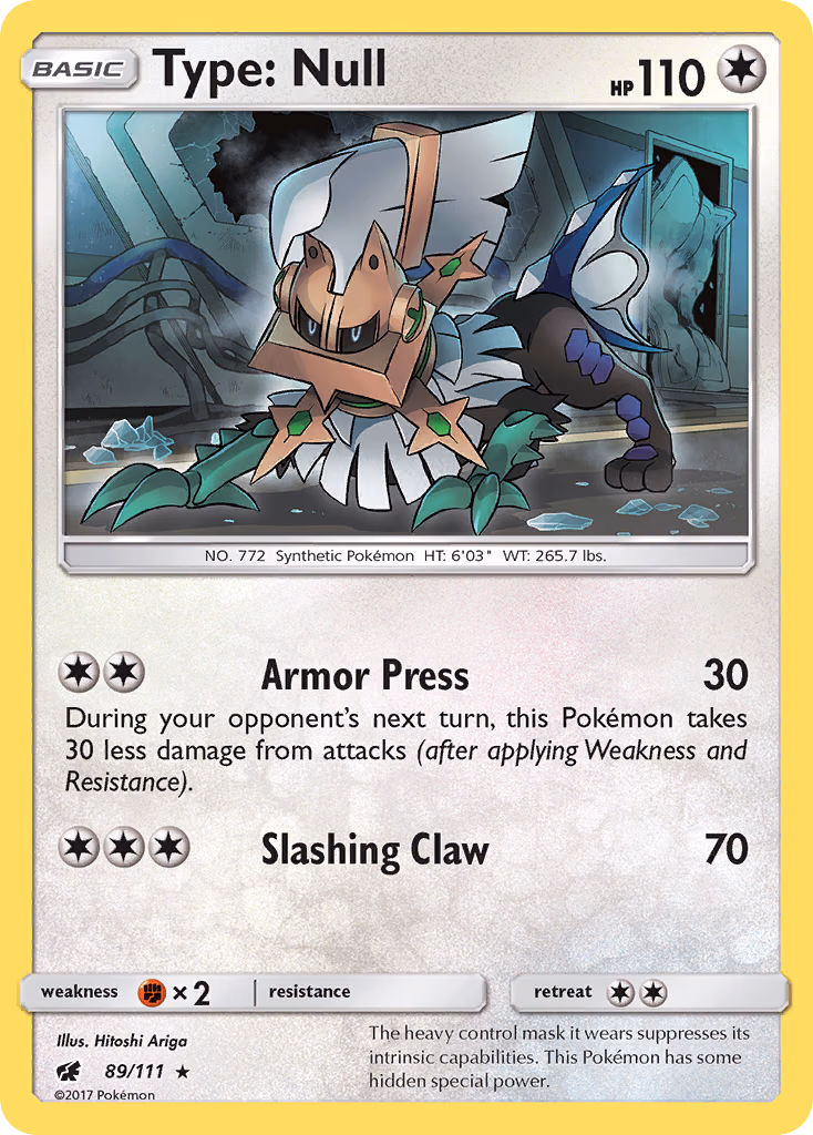 Type: Null Pokemon card (89/111, Crimson Invasion)