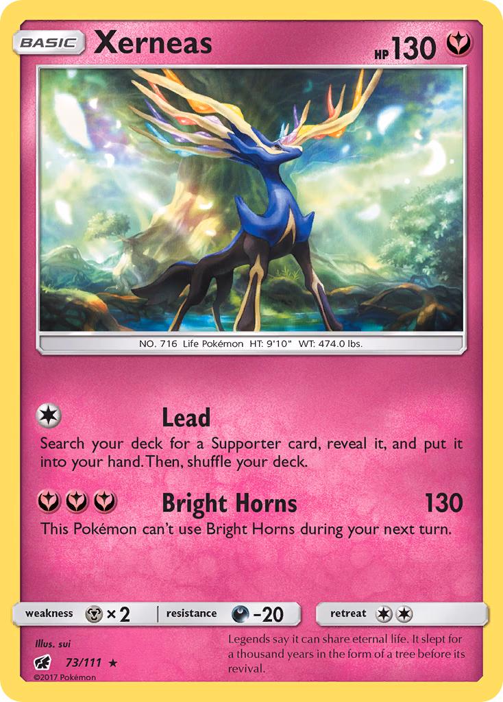 Xerneas Pokemon card (73/111, Crimson Invasion)