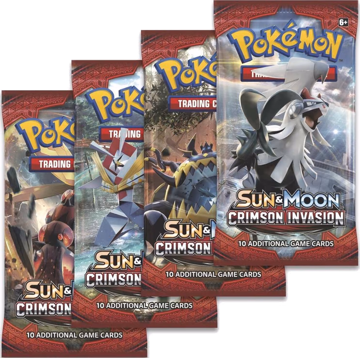 Pokemon Crimson Invasion Booster Pack Art Bundle [Set of 4]