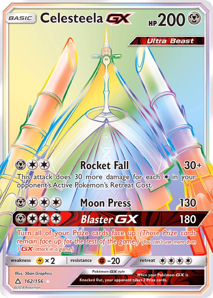 Celesteela-GX Pokemon card (162/156, Ultra Prism)