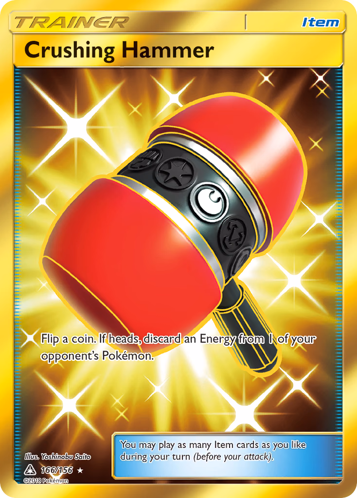 Crushing Hammer Pokemon card (166/156, Ultra Prism)