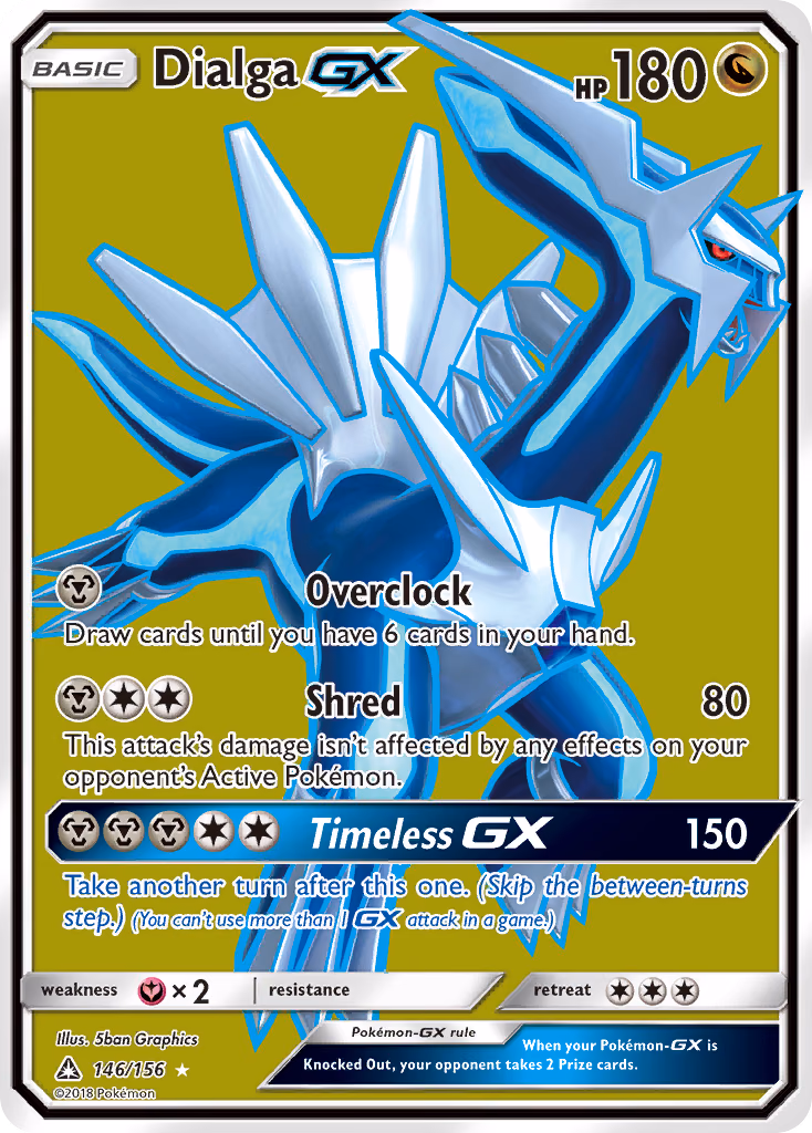 Dialga-GX Pokemon card (146/156, Ultra Prism)