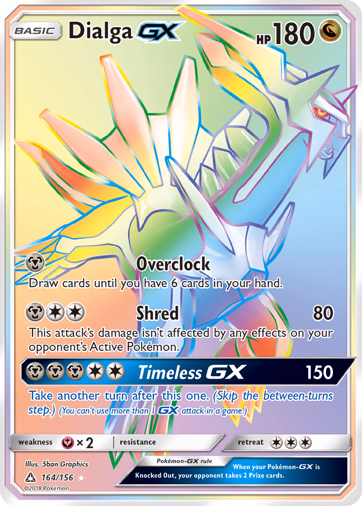 Dialga-GX Pokemon card (164/156, Ultra Prism)