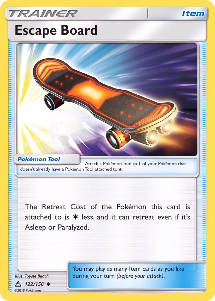 Escape Board Pokemon card (122/156, Ultra Prism)