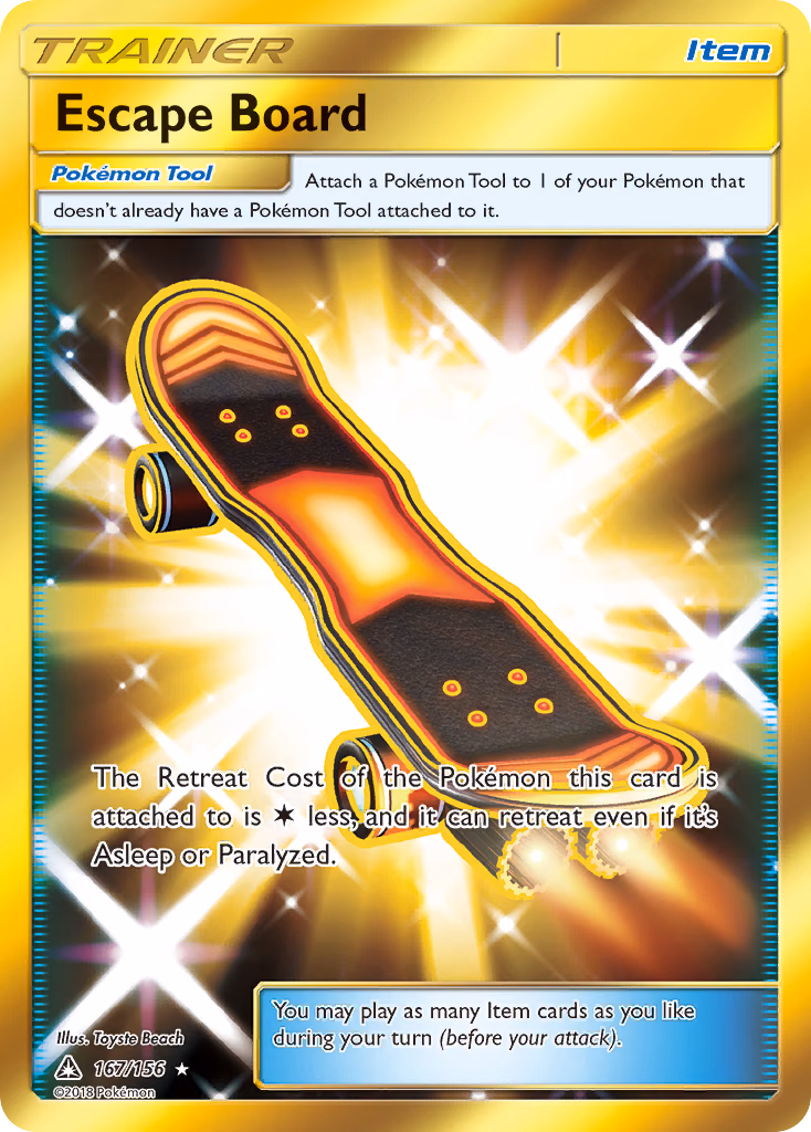 Escape Board Pokemon card (167/156, Ultra Prism)