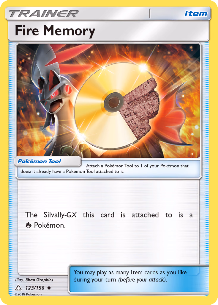Fire Memory Pokemon card (123/156, Ultra Prism)