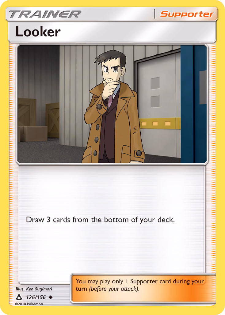 Looker Pokemon card (126/156, Ultra Prism)