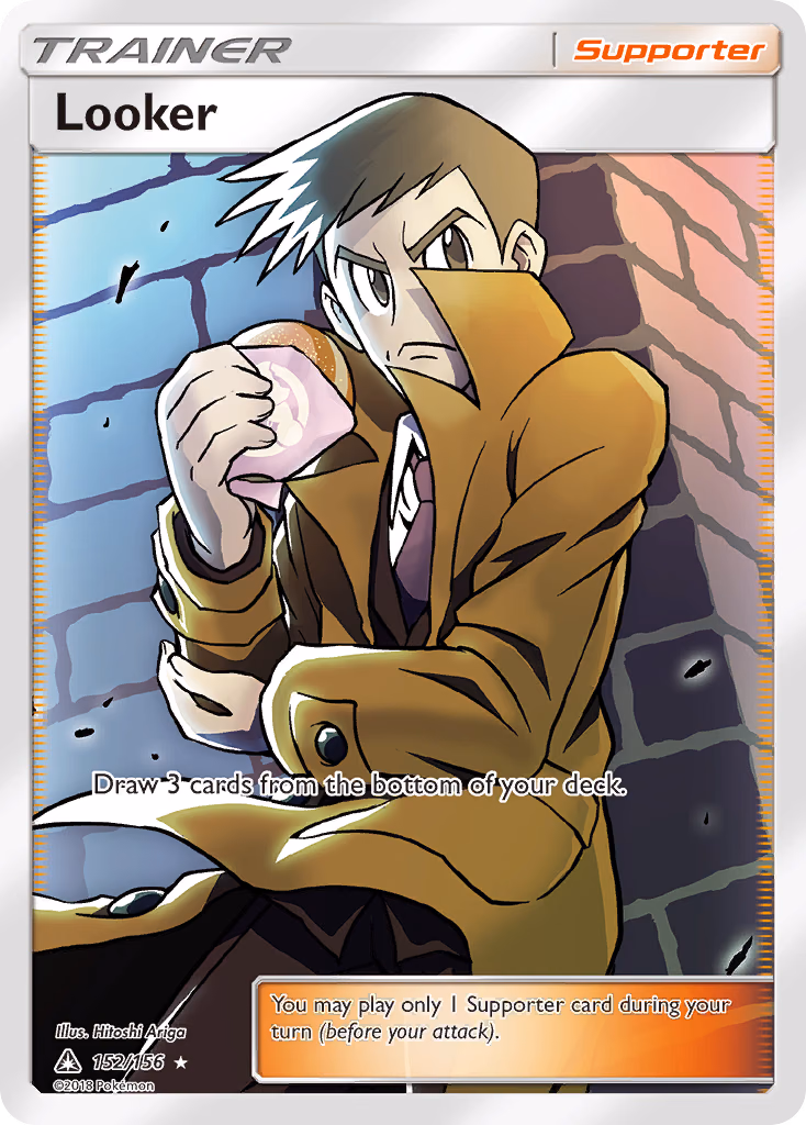 Looker Pokemon card (152/156, Ultra Prism)